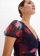 Okazja !_NOWA 249zł KOMFORTOWA sukienka_stylowe kwiaty_BODYFLIRT_halka r.44