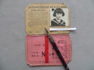 KATOWICE ŚLĄSKO-DĄBROWSKA KOLEJ KARTA SZKOLNA 1939 z mapką - przedwojenna