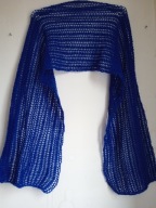 Szal moher z wełną ażurowy