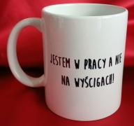 Kubek handmade z humorystycznym napisem