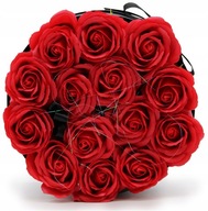Flowerbox Mydlany - 14 Róż - Mydlane Kwiaty - Prezent