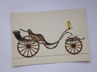 Powóz - Wolant a la Daumont - proj. Hanna Balicka- Fribes - poczt. z 1966