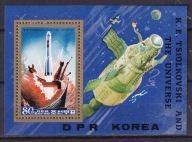 1984 Korea kosmos Konstantin Ziółkowski Mi blok 185 **