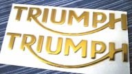 Logo TRIUMPH Emblemat Triumph ZŁOTY Napis 3D /Rocket Tiger Trident/ +Gift