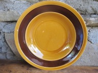 Miodowy Głęboki Talerz Obiadowy_Porcelit TUŁOWICE PRL
