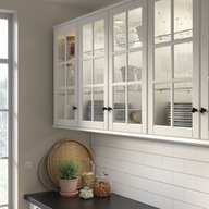 BODBYN Drzwi szklane - kremowy 40x80 cm