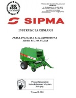SIPMA PS 1315 Huzar - instrukcja obsługi stałokomorowej prasy (2016)
