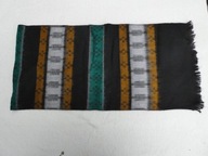 Szalik długi pasy czarno-zielono-żółte