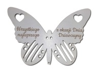 Motylek na lizaka, sklejka, biały HDF, Dzień Kobiet, Walentynki