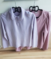 SWETEREK z kołnierzykiem LILIOWY i bluzeczka _____zestaw 38