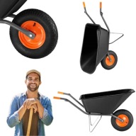 TACZKA OGRODOWA BUDOWLANA METALOWA DUŻA POJEMNA SPAWANA MAX 210kg 150L