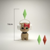 Figurka Kot Mem tańczący Dwa Kolory sims kiwająca się głowa dekoracja kotek