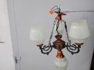 Piękny żyrandol z PRL - żarówki E-27 - bdb !!