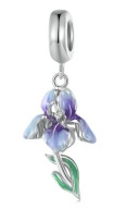 CHARMS WIOSNA IRYS KWIAT EMALIOWANA fiolet