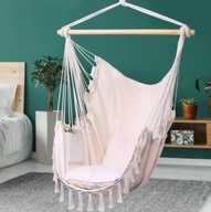 FOTEL WISZĄCY HAMAK HUŚTAWKA FOTEL OGRODOWY