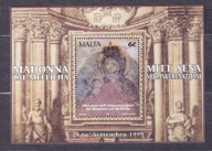 MALTA ** Madonna z sanktuarium w Melliecha, malarstwo Mi BL 18