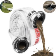 WĄŻ STRAŻACKI 2 cale 51mm 30m DO BRUDNEJ WODY SZAMBA SZYBKOZŁĄCZA DO POMPY