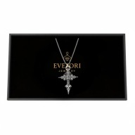 Gotycki Naszyjnik KRZYŻ Dantego STAL Amulet Unisex 60 cm