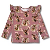 Chrisma bluzka dziewczęca na długi rękaw w sarenki 104 (4 lata)