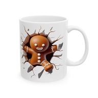 KUBEK NA PREZENT BOŻE NARODZENIE 3D PIERNIKOWY LUDZIK