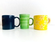 KOMPLET 3 KUBKI CERAMICZNE FIRMY SP