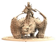 Orc Warlord on Wrecker Ork Jeździec Potwora Pinup Fantasy Druk 3D