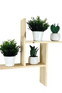 Kwietnik drewniany na ścianę – półka wisząca sosnowa do domu i ogrodu