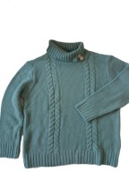 INT miły luźny sweterek damski akrylowy golf r 44/46