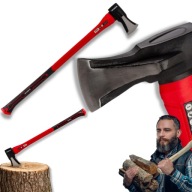 SIEKIERA ROZŁUPUJĄCA DUŻA DO RĄBANIA DREWNA OGRODOWA SOLIDNA STAL FIBERGLAS