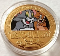 TOM I JERRY, KOT I MYSZ, BAJKI DLA DZIECI DISNEYA, 40 MM, PROOF, KOLOR !!!