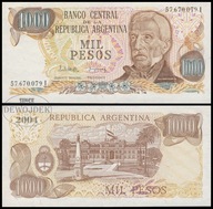 BNB - ARGENTYNA 1000 Pesos 1976 nr 57.670.079 I # P304d2 # podpis B # UNC