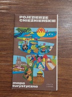 STARA MAPA TURYSTYCZNA POJEZIERZE GNIEŹNIEŃSKIE OKOLICE