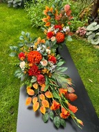 Zestaw Premium wiązanka bukiet na grób cmentarz sztuczne kwiaty obciążona