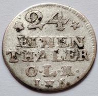 Hrabstwo Oldenburg 1/24 talara 1762 r. śr. 19 mm Fryderyk V Duński RZADKOŚĆ