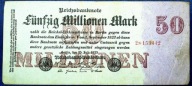BANKNOT DO KOLEKCJI NIEMCY 50 MILION MAREK 1923
