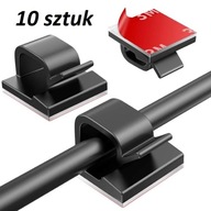 Klipsy montażowe do kabli z taśmą 3M | Zestaw 10 sztuk