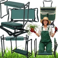 KLĘCZNIK OGRODOWY TABORET SKŁADANY 3W1+PRZYBORNIK-WYGODNE KRZESŁO OGRODOWE