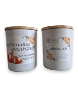 Świeca sojowa personalizowana zapachowa WANILIA 150ml urodziny dzień kobiet