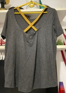 wyprzedaz T work out szara XS S luzna fitness sportowa