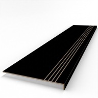 Stopnica Czarna Matowa z KAPINOSEM | Black Mat | Efekt PREMIUM 100x30