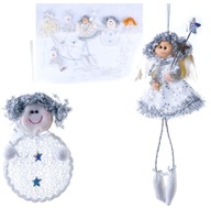 BOMBKA ZAWIESZKA DEKORACJA OZDOBA ŚWIĄTECZNA ZESTAW 6 SZTUK ANIOŁEK BAŁWAN