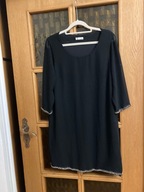 SUKIENKA CUBUS 38 (M) CZARNA SREBRNE KORALIKI PODSZEWKA