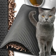 Mata pod kuwetę dwuwarstwowa wycieraczka dla kota XXL