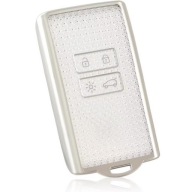 Biało-srebrne etui kluczyka RENAULT Koleos Captur Megane Clio DACIA Sandero