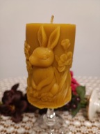 Świeca woskowa z naturalnego wosku pszczelego ( Zajączek )