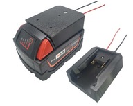 Adapter do akumulatora baterii Milwaukee M18 - wersja z otworami montażowym