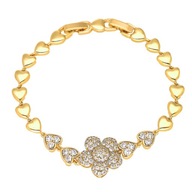 51559 BRANSOLETKA 18K POZŁACANA 19-17 CM 16 MM LUXURY