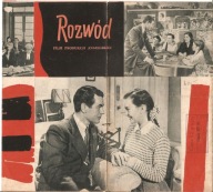 ROZWÓD -film prod. angielskiej -program kinowy -lata 50-te