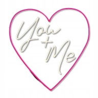 Neon Led Premium You+Me - Neon LED, na ścianę, Napis Ledowy, Wesele 60x60cm