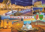 BIELSKO-BIAŁA - RYNEK - TEATR - ZAMEK - FONTANNA - HERB - HERBY